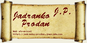 Jadranko Prodan vizit kartica